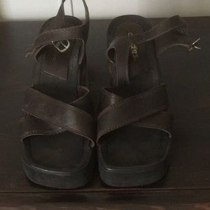 Vintage Candie's chunky straps heels 7 1/2